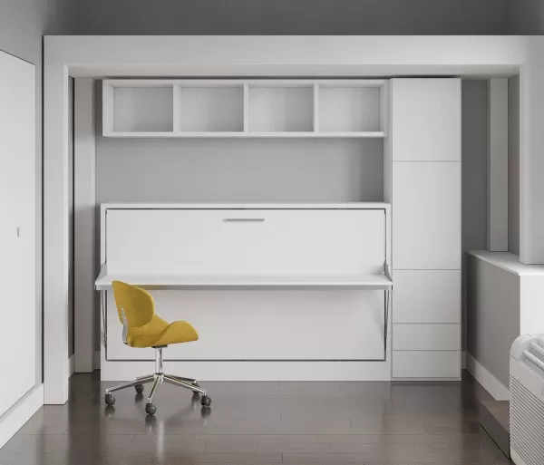 Spazio Twin Size Wall Bed with Desk 24