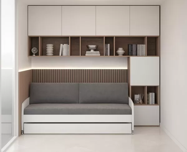 Spazio Twin Size Wall Bed with Desk 3