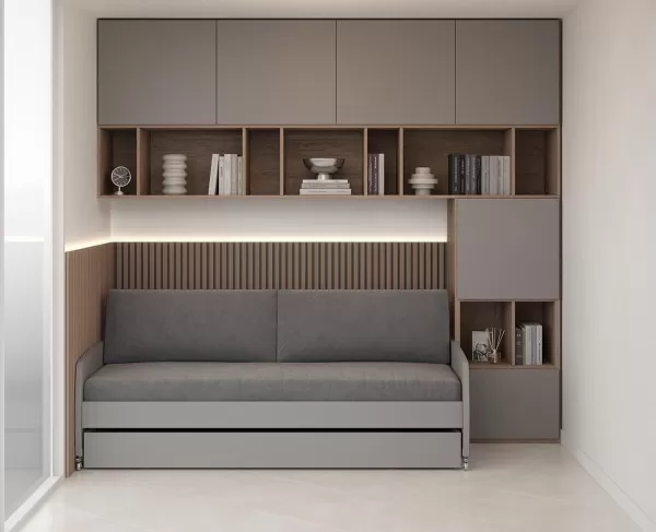 Spazio Twin Size Wall Bed with Desk 7