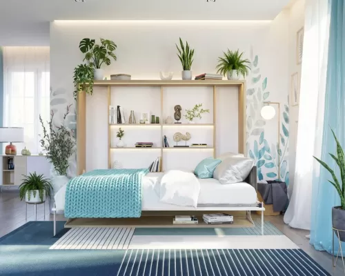 Spazio - Full Size Wall Bed with Desk - view 2