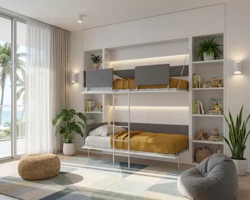 Pensiero Twin Wall Bunk Bed - 5