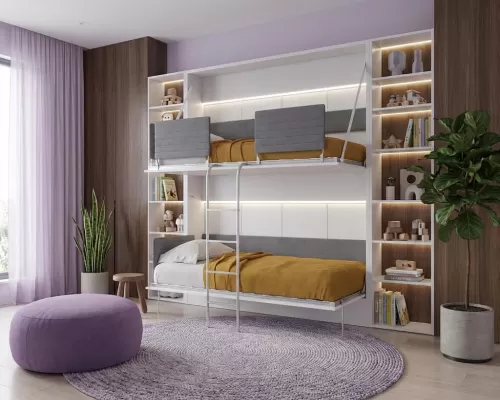 Pensiero Twin Wall Bunk Bed - 18