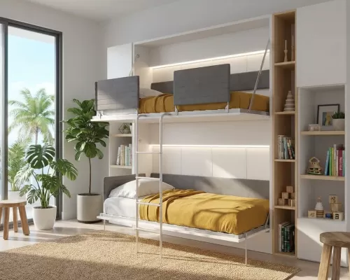 Pensiero Twin Wall Bunk Bed - 21