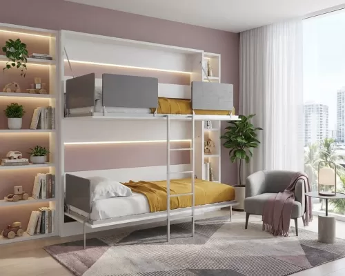 Pensiero Twin Wall Bunk Bed - 22