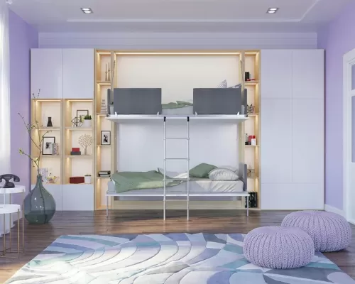 Pensiero Twin Wall Bunk Bed - 12
