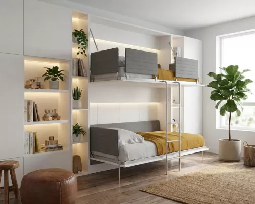 Pensiero Twin Wall Bunk Bed - 3