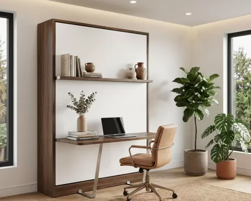 Royal Queen Wall Bed With Desk - view 4