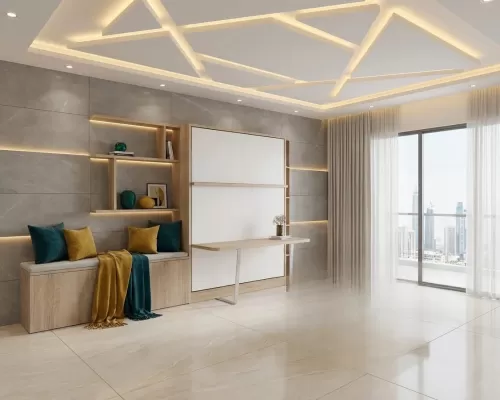 Royal Queen Wall Bed With Desk - view 6