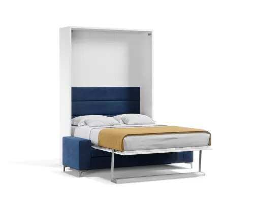 Royal White Queen Wall Bed and Sofa Set