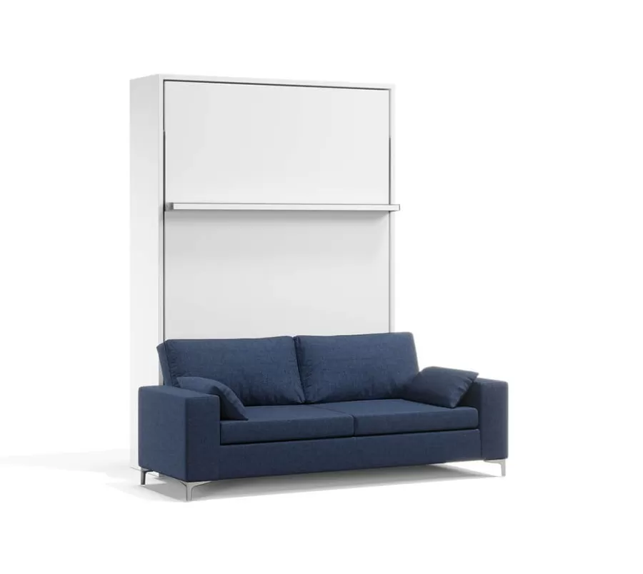 Royal White Queen Wall Bed and Sofa Set