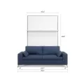 Royal White Queen Wall Bed and Sofa Set