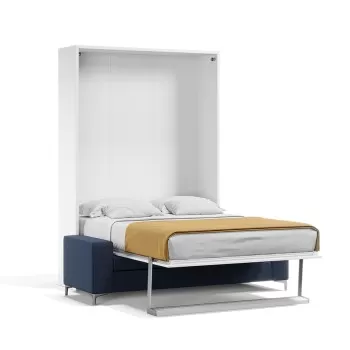 Royal White Queen Wall Bed and Sofa Set