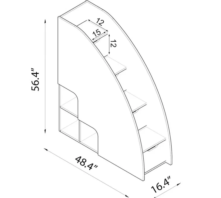 Bel Mondo Steps Bookcase