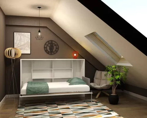 Spazio - Twin Size Wall Bed with Desk