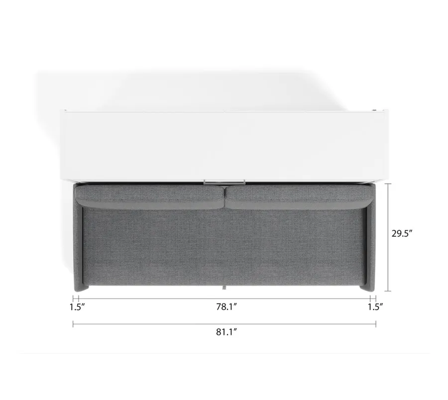 Spazio - Twin Size Wall Bed and Sofa Set - view 4