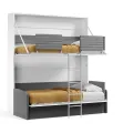 Pensiero Twin Wall Bunk Bed and Sofa Set - thumb - view 1