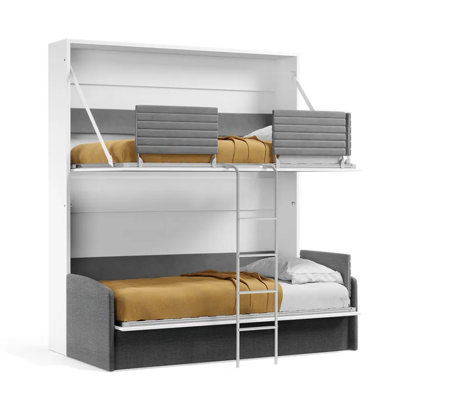 Pensiero Twin Wall Bunk Bed and Sofa Set - view 1