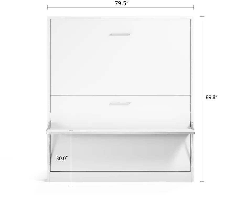 Pensiero Twin Wall Bunk Bed with Desk