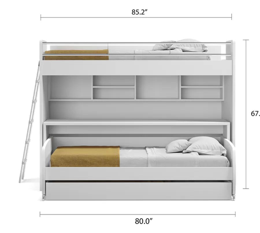 NEW Bel Mondo Twin Over Twin/Twin XL Bunk Bed Set - view 2