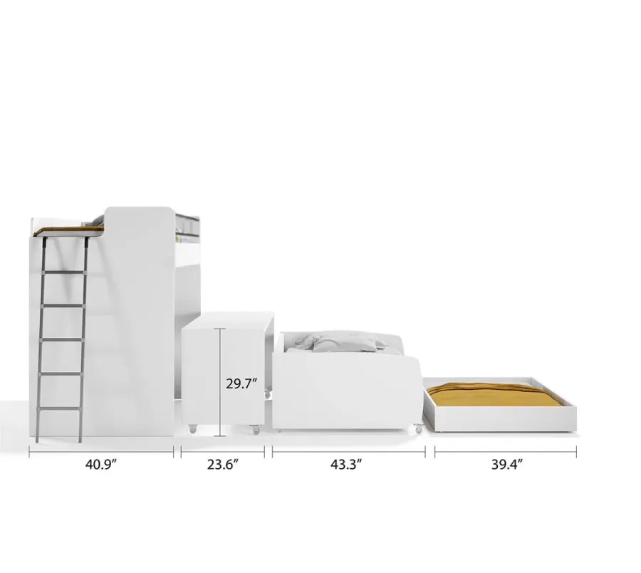 NEW Bel Mondo Twin Over Twin/Twin XL Bunk Bed Set