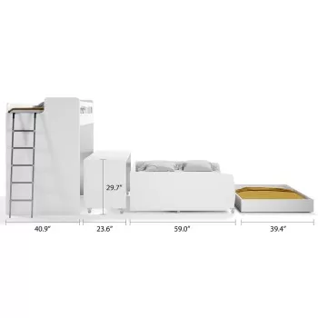 NEW Bel Mondo Twin Over Full/Full XL Bunk Bed Set