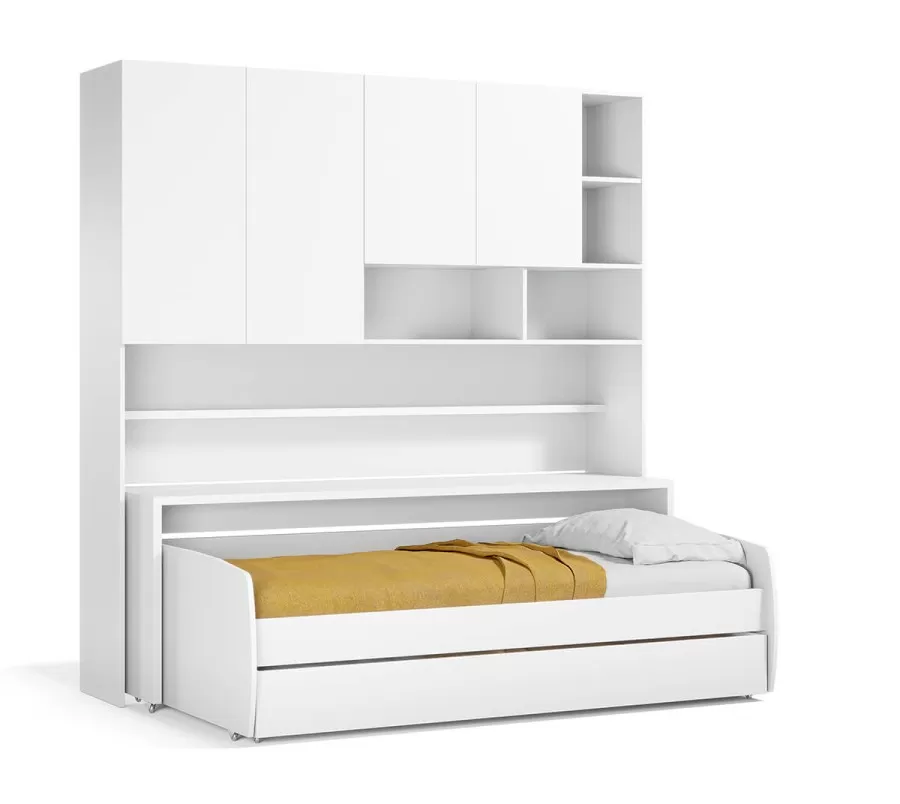 Eco Compact Full/Full XL Sofa Bed and Cabinet System