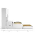 Eco Compact Twin/Twin XL Sofa Bed and Cabinets System