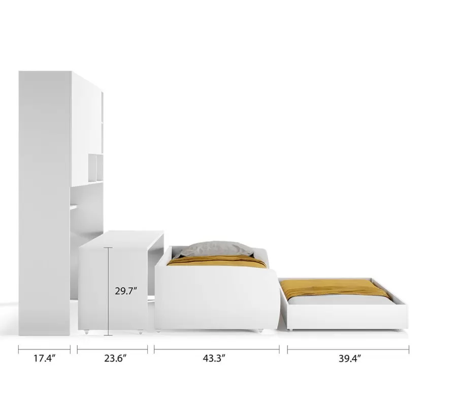 Eco Compact Twin/Twin XL Sofa Bed and Cabinets System