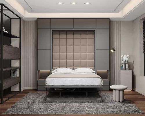 Royal Queen Wall Bed With Desk