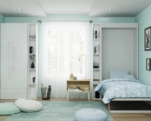 Royal Twin / Twin XL Wall Bed with Folding Table