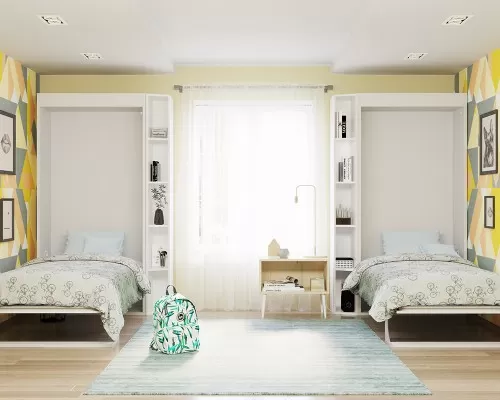 Royal Twin / Twin XL Wall Bed with Folding Table