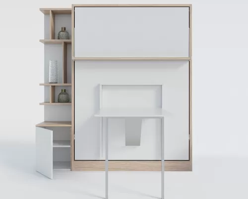 Royal Queen Wall Bed with Folding Table