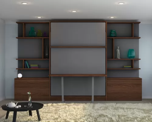 Royal Queen Wall Bed With Desk