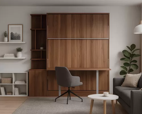 Royal Queen Wall Bed With Desk