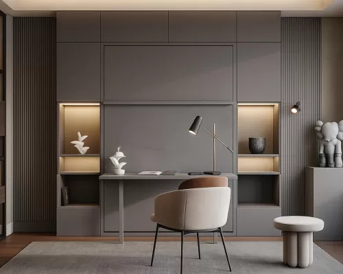 Royal Queen Wall Bed With Desk