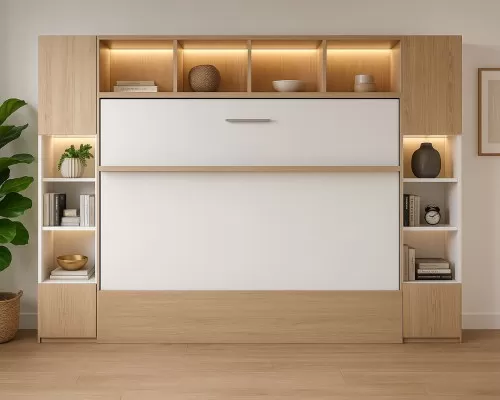 New York-styled room showcasing the Royal Horizontal Queen Wall Bed.