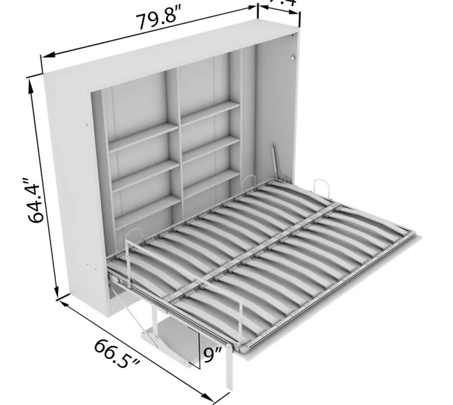 Spazio - Full Size Wall Bed with Desk