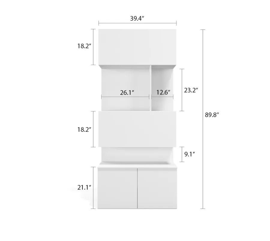 Royal Bookcase with Hidden Desk