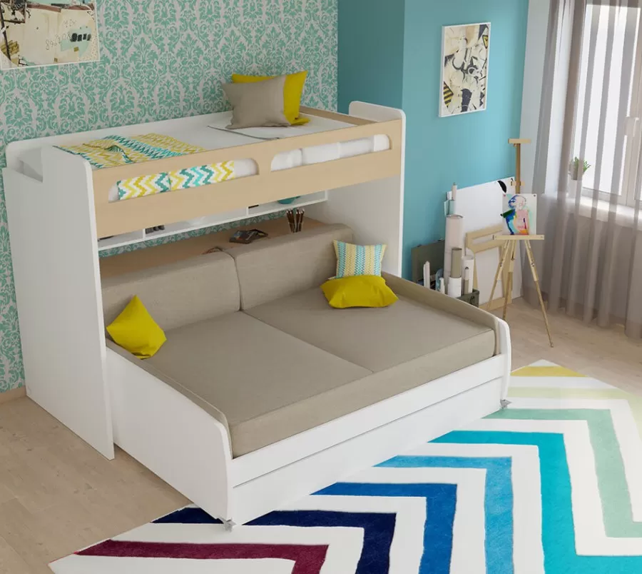 Full Mattress Cover 2 Cushions and 2 PC Side Pillows Set