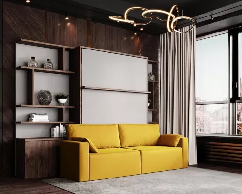 Miami-inspired design showcasing the Royal Queen Murphy bed.