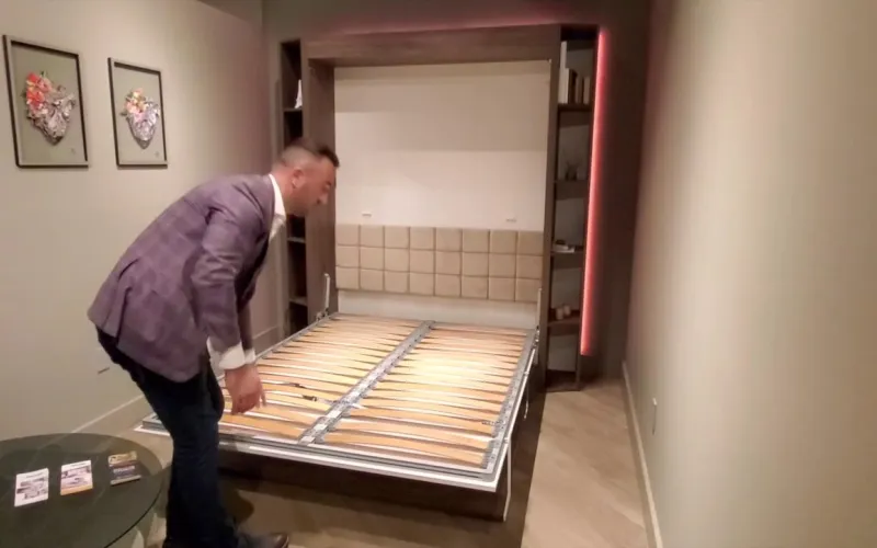 Royal Queen Wall Bed With Desk