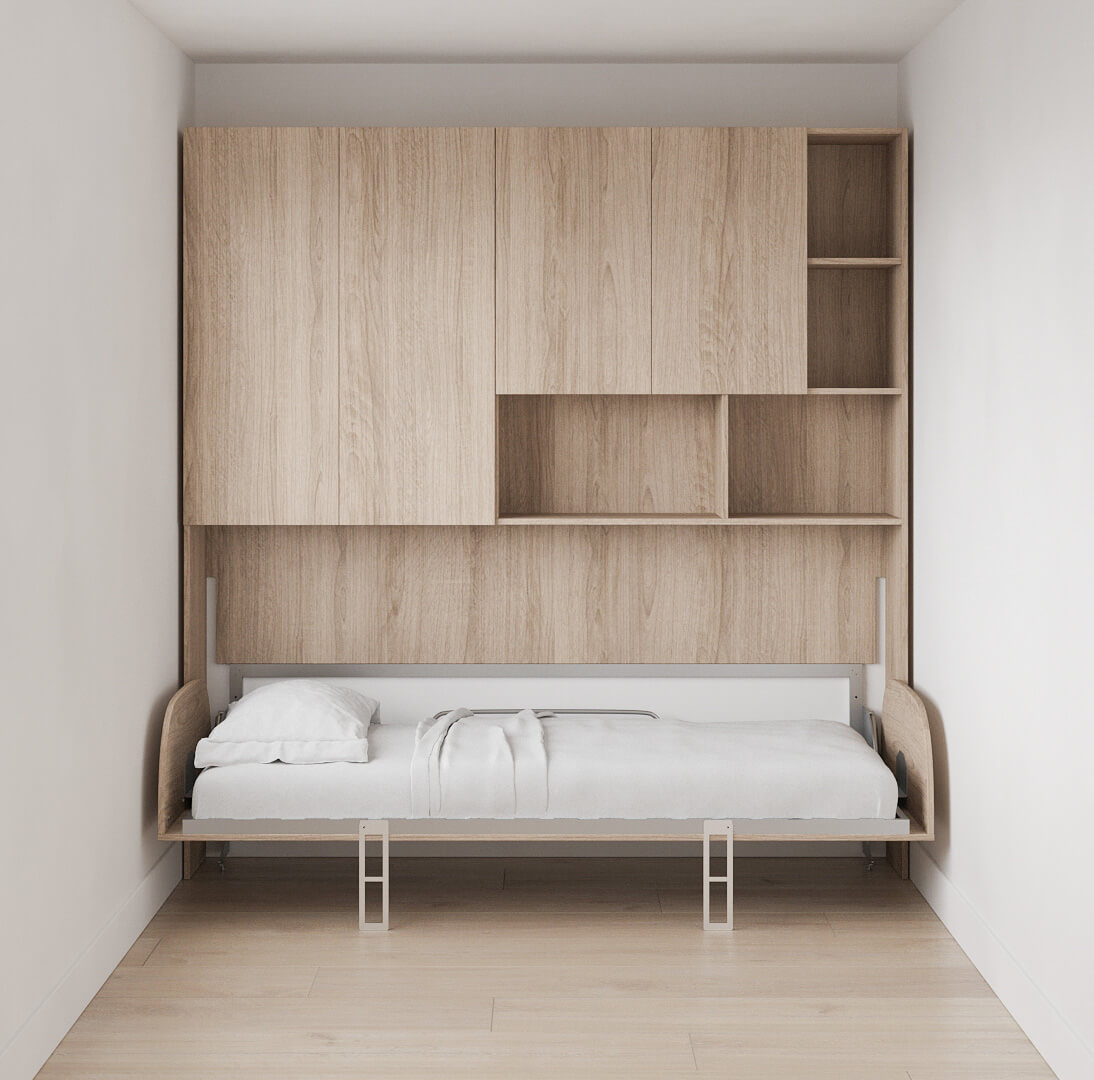 Simple Twin/Twin XL Murphy Wall Bed