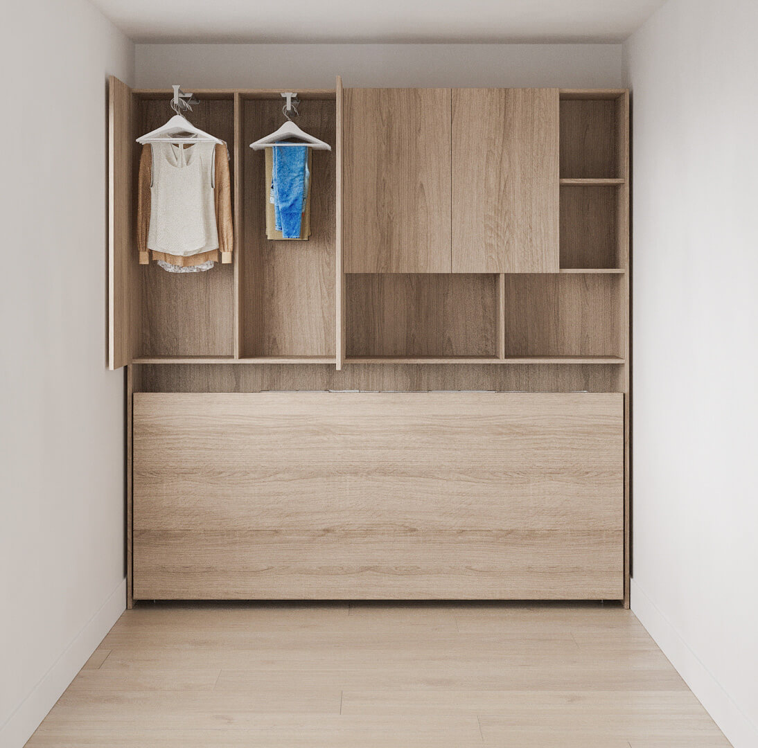 Simple Twin/Twin XL Murphy Wall Bed